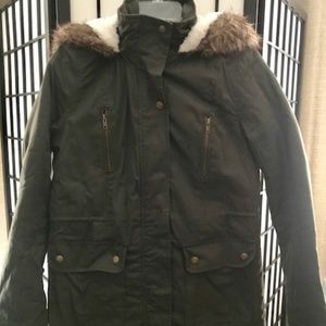 Winter Coat with Lined Fur Hood
